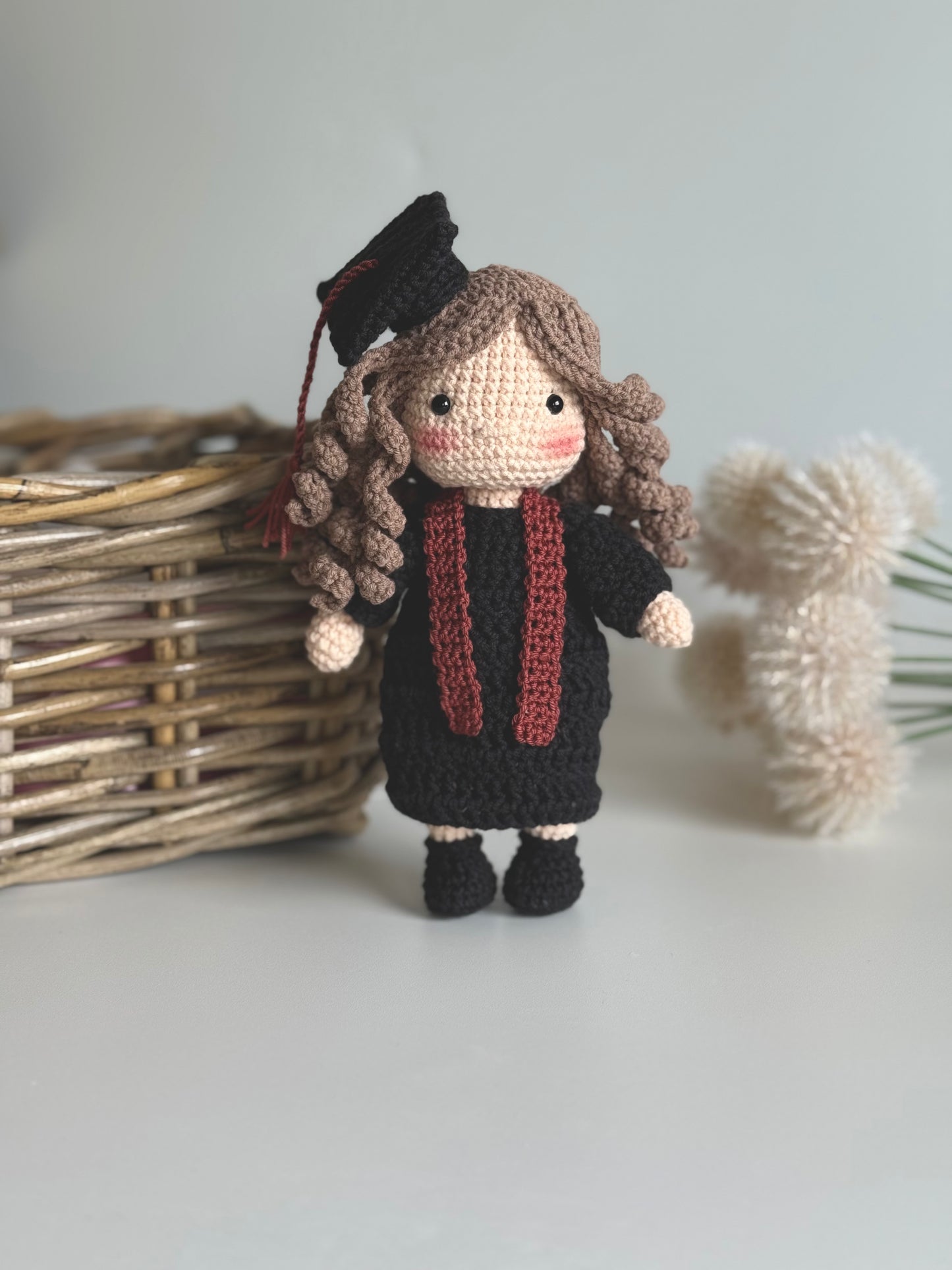 Handmade Crochet Graduation Doll